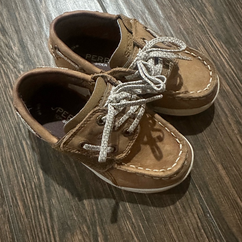 Sperry Top Sider Gamefish Jr Boat Shoes Toddler Size 8M Tan
